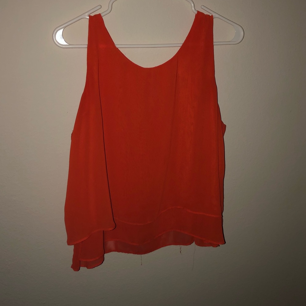 Orange sheer tank